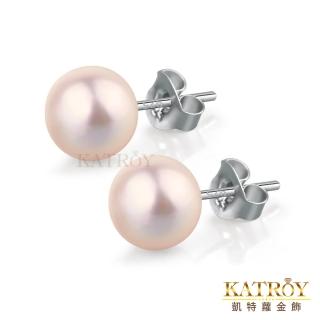 【KATROY】天然珍珠．新年禮物．純銀耳環(8.0- 9.0mm)