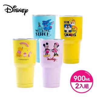 【迪士尼Disney】雙層不鏽鋼真空冰霸保冰杯900ml(2入組)(正版授權)