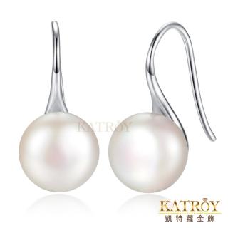 【KATROY】天然珍珠．新年禮物．純銀耳環(7.8-9.0mm)