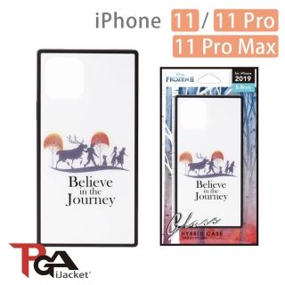 【iJacket】iPhone 11/11 Pro/11 Pro Max 冰雪奇緣2 四角氣墊 9H玻璃殼(白)