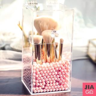 【JIAGO】透明防塵珍珠刷具桶