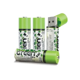【GREENON】USB 環保充電電池(3號/4入)