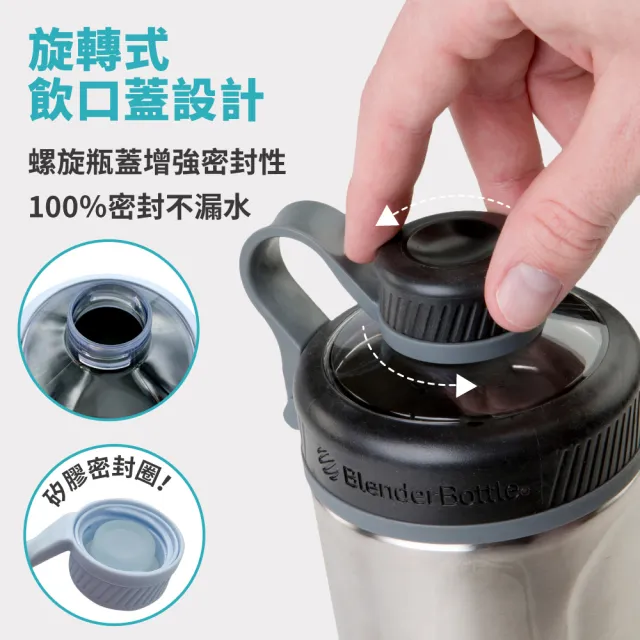 【Blender Bottle】不鏽鋼搖搖杯〈Radian款〉26oz｜4色『美國官方』(BlenderBottle/運動水壺/乳清蛋白)