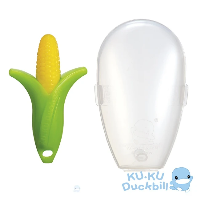 【KU.KU. 酷咕鴨】寶寶玉米固齒器(10個月以上適用)