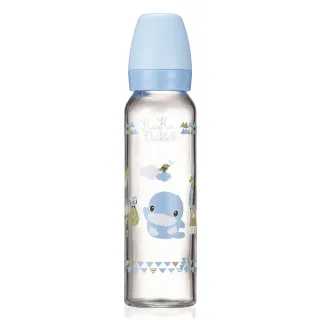 【KU.KU. 酷咕鴨】超矽晶標準玻璃奶瓶240ml(藍/粉)
