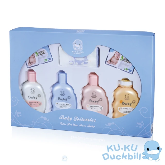 【KU.KU. 酷咕鴨】嬰兒沐浴禮盒7件組(彌月禮盒)