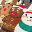 【山德力】歡樂聖誕系列聖誕薑餅人好朋U 45x70cm(聖誕 麋鹿 朋友 薑餅人 卡通 地墊)