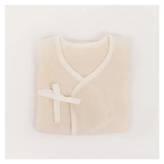 【MARURU】日本製有機棉新生兒紗布衣(日本製 無漂白無染色 寶寶baby新生兒 有機棉紗布衣 純棉)