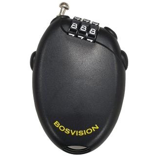 【BOSVISION 博士威】多功用3字輪伸縮式鋼索密碼鎖+73公分鋼索(981S)