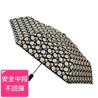 【2mm】100%遮光 黑膠降溫多段式自動開收傘 花朵(雨傘)