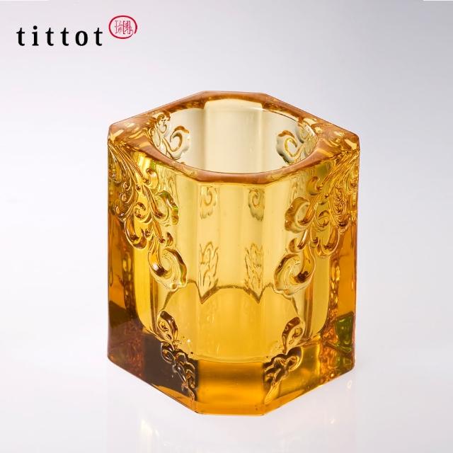 【tittot 琉園】欣欣向榮_祝福_吉祥_筆筒(送禮/琉璃/禮物/玻璃/水晶/擺飾/禮贈/企業/文創/筆筒)