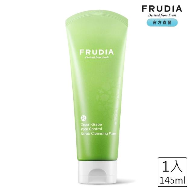 【FRUDIA】有拭無孔 青葡萄去角質洗面乳145ml(洗面乳)