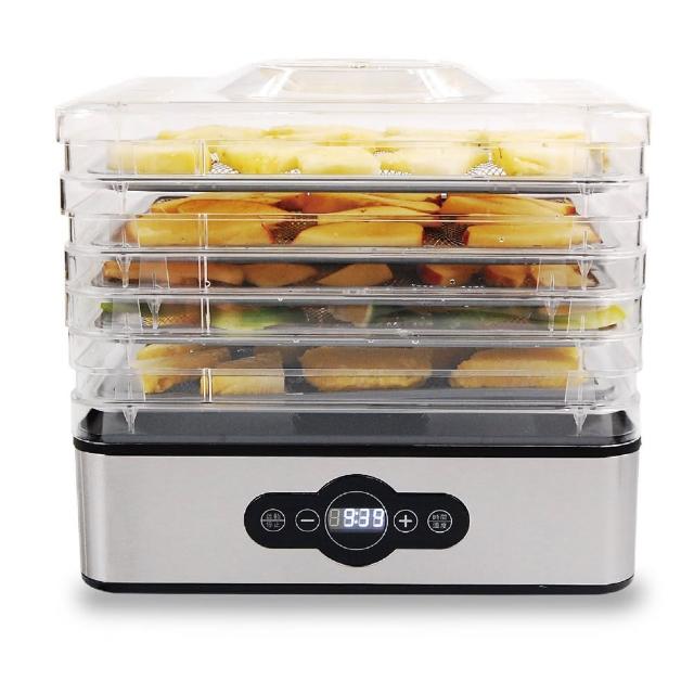 Dennys 丹尼斯 DF-5090S 微電腦五層蔬果烘乾機，具備精準溫控與定時功能，適合製作優質蔬果乾與果乾。銀色系設計，尺寸 29.9x21.6x21.4 cm，重量僅 2.1KG，200W 功率，110V 電壓，中國製造。操作簡易控制面板，無配件，享 1 年保固。完美蔬果烘乾工具，提升您的健康生活！（規格以實際出貨為準）