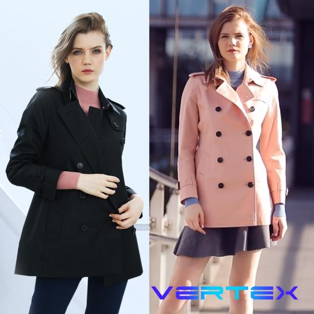 【VERTEX】★限時優惠★英國貴族正統經典風衣(黑色/粉色)