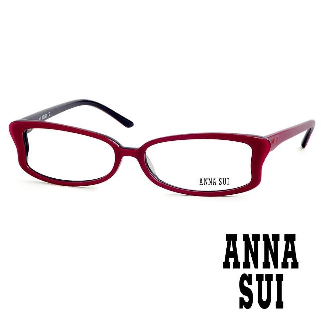 【ANNA SUI 安娜蘇】魔幻時尚蝴蝶造型平光眼鏡(桃紅 AS10003)