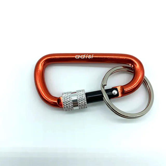【ADISI】6mmD型鋁䁻環附螺母AS10062 2入一組(鑰匙圈.背包鉤環.吊環.露營登山)