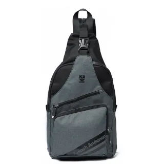 【Kinloch Anderson 金安德森】Even 造型口袋拉鍊肩背包(黑色)