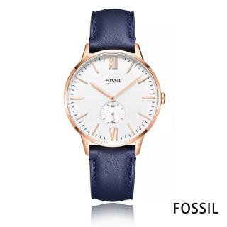 【FOSSIL】王者頌歌小秒針錶盤皮革男錶-白/42mm(FS5567)