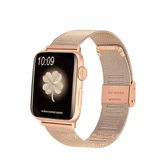 【Morbido蒙彼多】Apple Watch 38mm不鏽鋼編織卡扣式錶帶