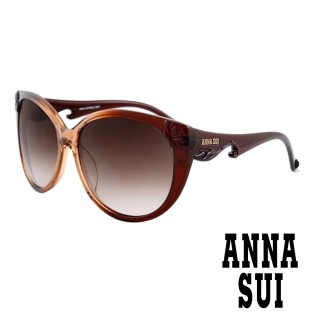【ANNA SUI 安娜蘇】透明漸層時尚太陽眼鏡(咖啡色 AS921-139)