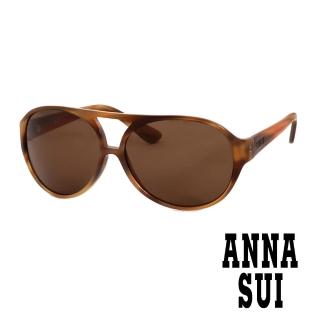 【ANNA SUI 安娜蘇】時尚復古花紋造型太陽眼鏡(咖啡 AS63401)