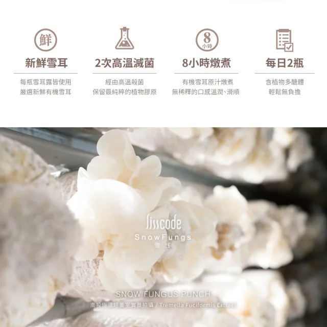 【Lisscode】有機雪耳露190ml*12瓶(中秋禮盒/送禮首選)