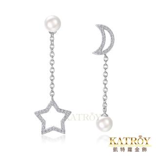 【KATROY】天然珍珠．新年禮物．純銀耳環(6.0-6.5mm)