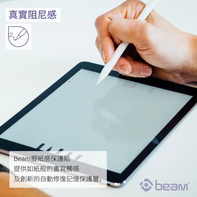 【BEAM】iPad 9.7吋 類紙膜螢幕保護貼(類紙膜 畫紙膜 ipad 保護貼 2入)