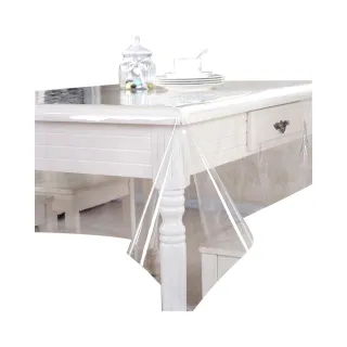 【LASSLEY】透明桌巾-長方型135X180cm(PVC 塑膠布 桌布 茶几 長桌 長形 餐桌 桌墊 墊子 台灣製造)