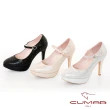 【CUMAR】優雅化身 水鑽復古法式瑪莉珍高跟鞋(黑色)