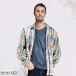 【MI MI LEO】MIT男刷毛休閒素面機能服-午夜藍(#台灣製#發熱衣#保暖衣#時尚#男上衣)