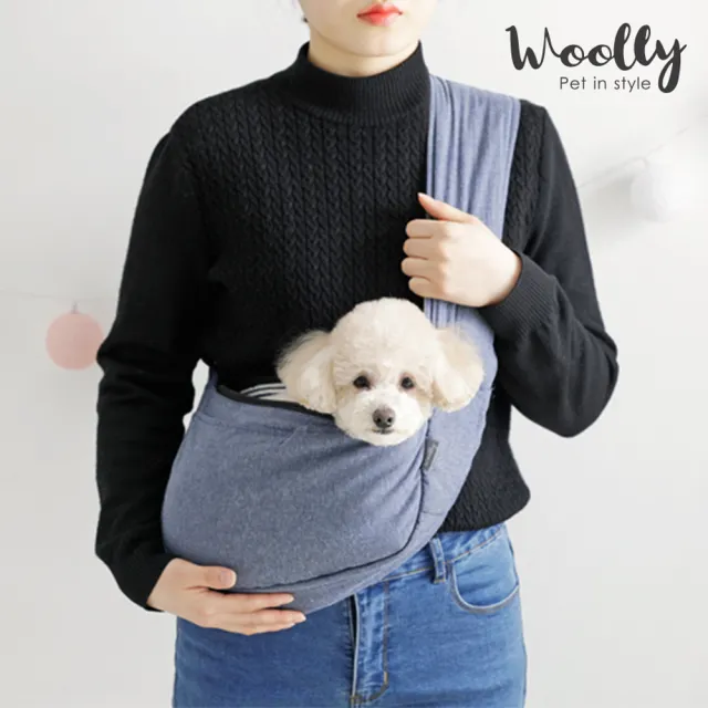 【WOOLLY】莫登寵物胸背巾-S 丹寧款(背巾/外出包)