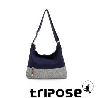 【tripose】漫遊系列巖紋輕巧側肩揹包(深海藍)