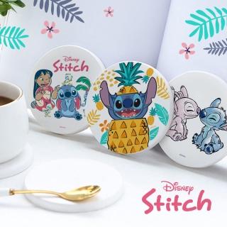 【收納王妃】迪士尼Disney 史迪奇珪藻土杯墊2入組 矽藻土 矽藻土(10x10cm)