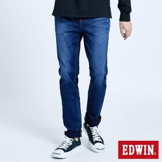 【EDWIN】男裝 JERSEYS EJ2棉感小直筒迦績長褲(酵洗藍)