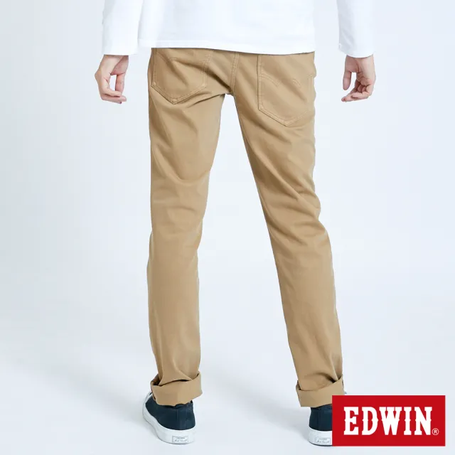 【EDWIN】男裝 JERSEYS EJ2棉感小直筒迦績長褲(灰卡其)