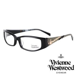 【Vivienne Westwood】英倫龐克風時尚復古造型光學眼鏡(黑 VW135 04)