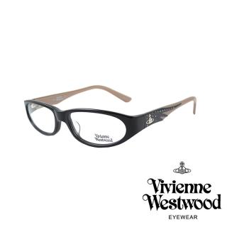 【Vivienne Westwood】英倫龐克風復古款光學眼鏡(黑/咖啡 VW164 01)