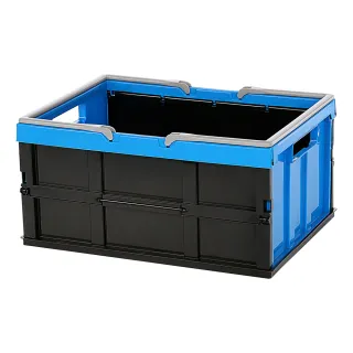 【KEYWAY 聯府】大米歇爾摺疊收納箱-3入 藍(堆疊收納 折疊收藏 置物箱 MIT台灣製造)
