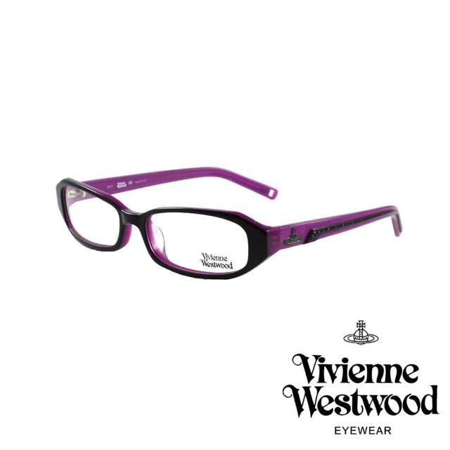 【Vivienne Westwood】英倫龐克風光學眼鏡(黑/紫 VW139_01)