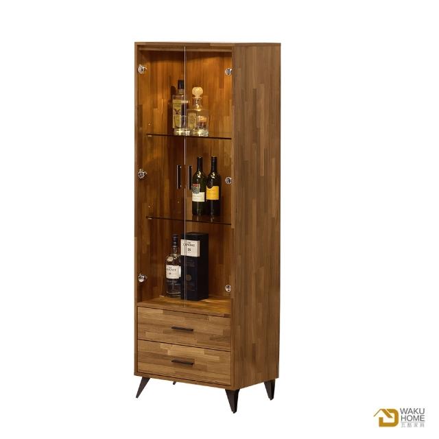 【WAKUHOME 瓦酷家具】BOMAN積層木2尺展示櫃 A026-05-131