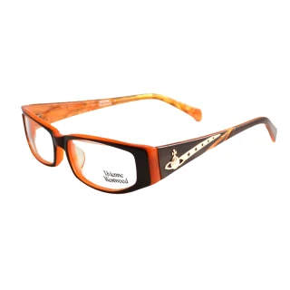 【Vivienne Westwood】時尚英倫龐克風光學眼鏡(橘 VW135_02)
