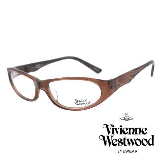 【Vivienne Westwood】英倫龐克風復古款光學眼鏡(咖啡 VW164 03)