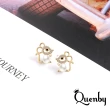 【Quenby】925純銀 鼠年珍珠小老鼠貼耳耳環/耳針(飾品/配件/