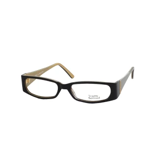 【Vivienne Westwood】閃亮晶鑽土星壓紋光學眼鏡(芥末黃/黑 VW202_04)