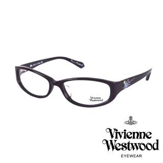 【Vivienne Westwood】施華洛世奇鑽土星點綴款光學眼鏡(深咖啡 VW260 04)