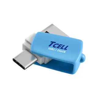 【TCELL 冠元】Type-C USB3.1 256GB 雙介面OTG棉花糖隨身碟