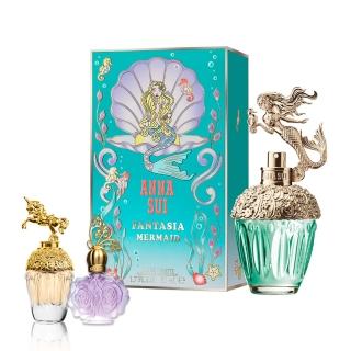 【ANNA SUI 安娜蘇】童話美人魚淡香水50ml(贈童話獨角獸小香5ml+隨機小香*1.專櫃公司貨)