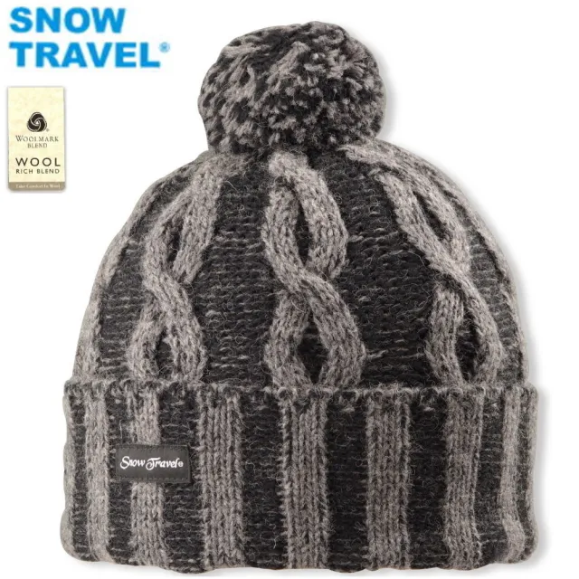 【SNOWTRAVEL】AR-60 100%3M防風+美麗諾羊毛85%加厚3層羊毛帽(防風/登山/滑雪/禦寒)