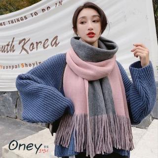 【ONEY 歐妮】現貨 保暖針織毛線長款披肩圍巾-6色(保暖圍巾/售完不補)